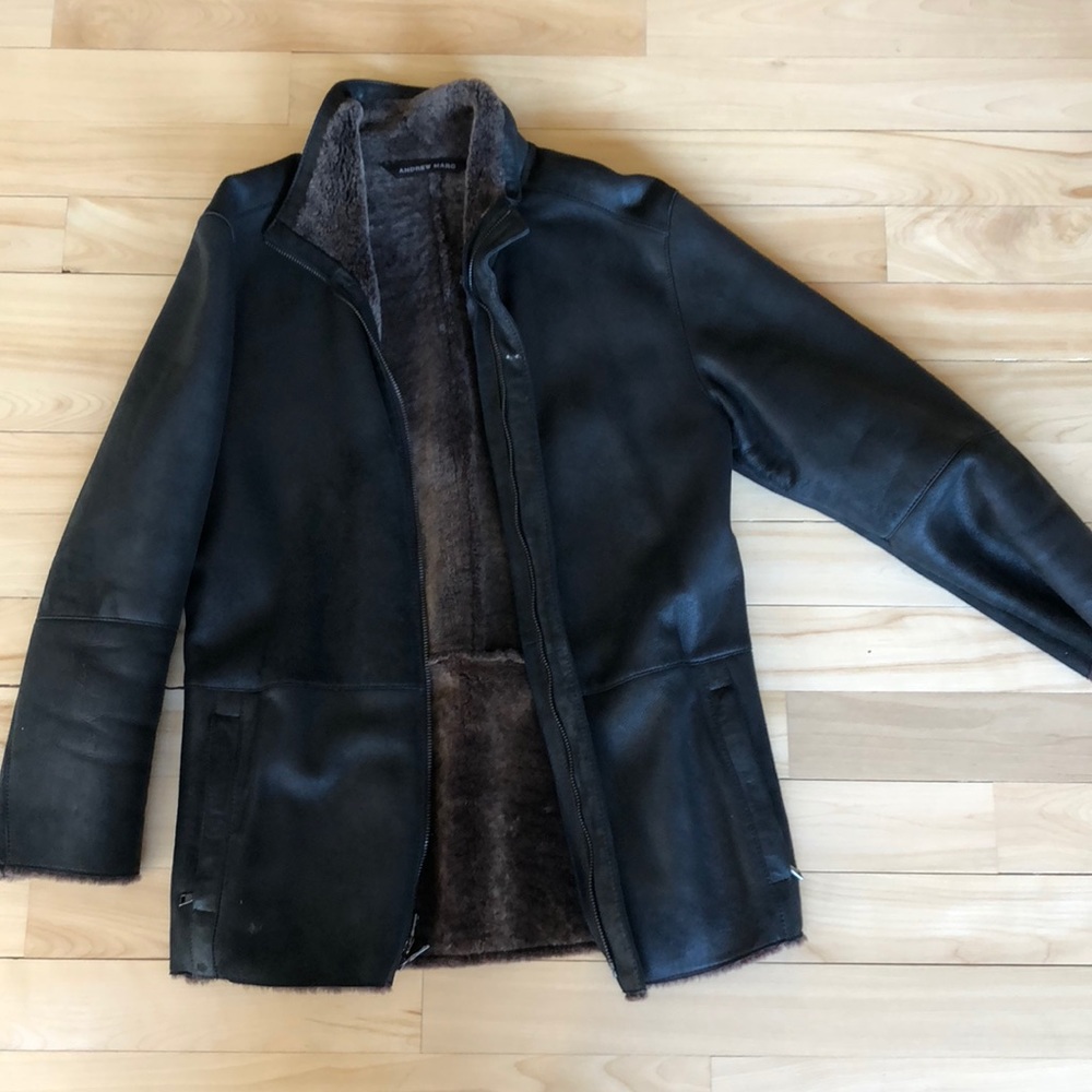Andrew Marc men’s shearling leather coat